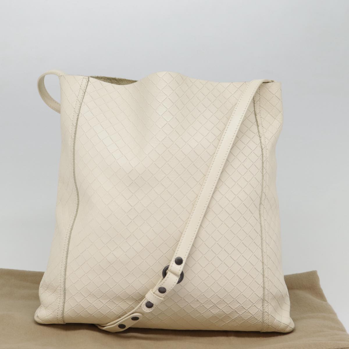 Bottega Veneta Intrecciato, White, Leather, shoulder