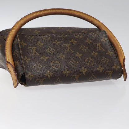 Louis Vuitton Mini looping, Brown, Canvas, shoulder