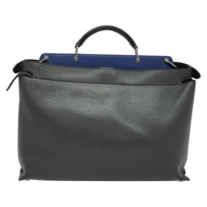 Fendi Peekaboo, Grey, Leather, handbag