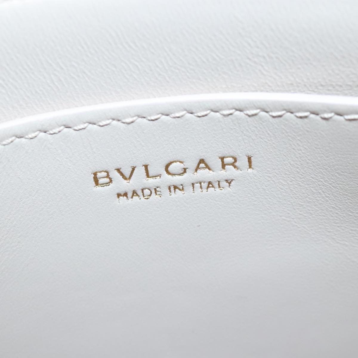 Bulgari Serpenti, White, Leather, handbag