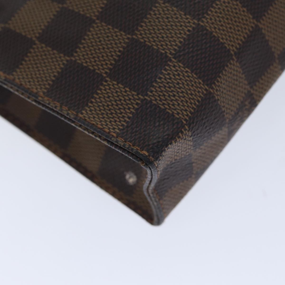 Louis Vuitton Poche Toilette, Brown, Canvas, clutch