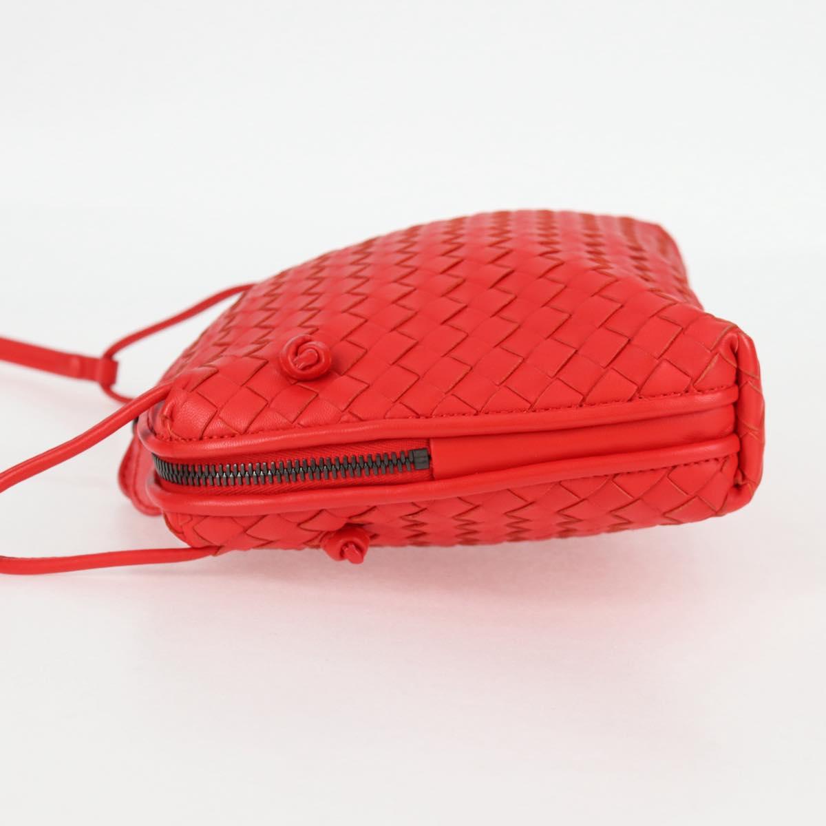 Bottega Veneta Intrecciato, Red, Leather, shoulder