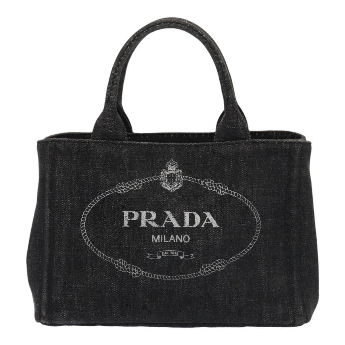 Prada Canapa, Black, Denim - Jeans, tote