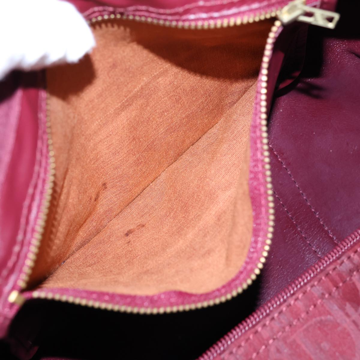 Dior Trotter, Burgundy, Canvas, travel