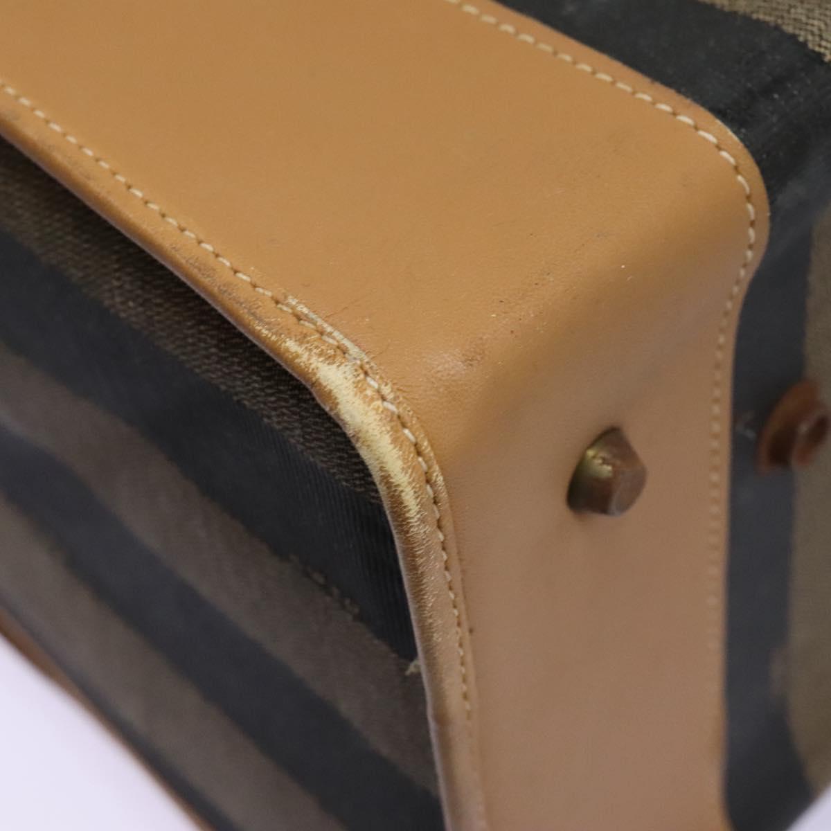 Fendi Pequin, Black, Canvas, travel