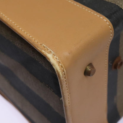 Fendi Pequin, Black, Canvas, travel