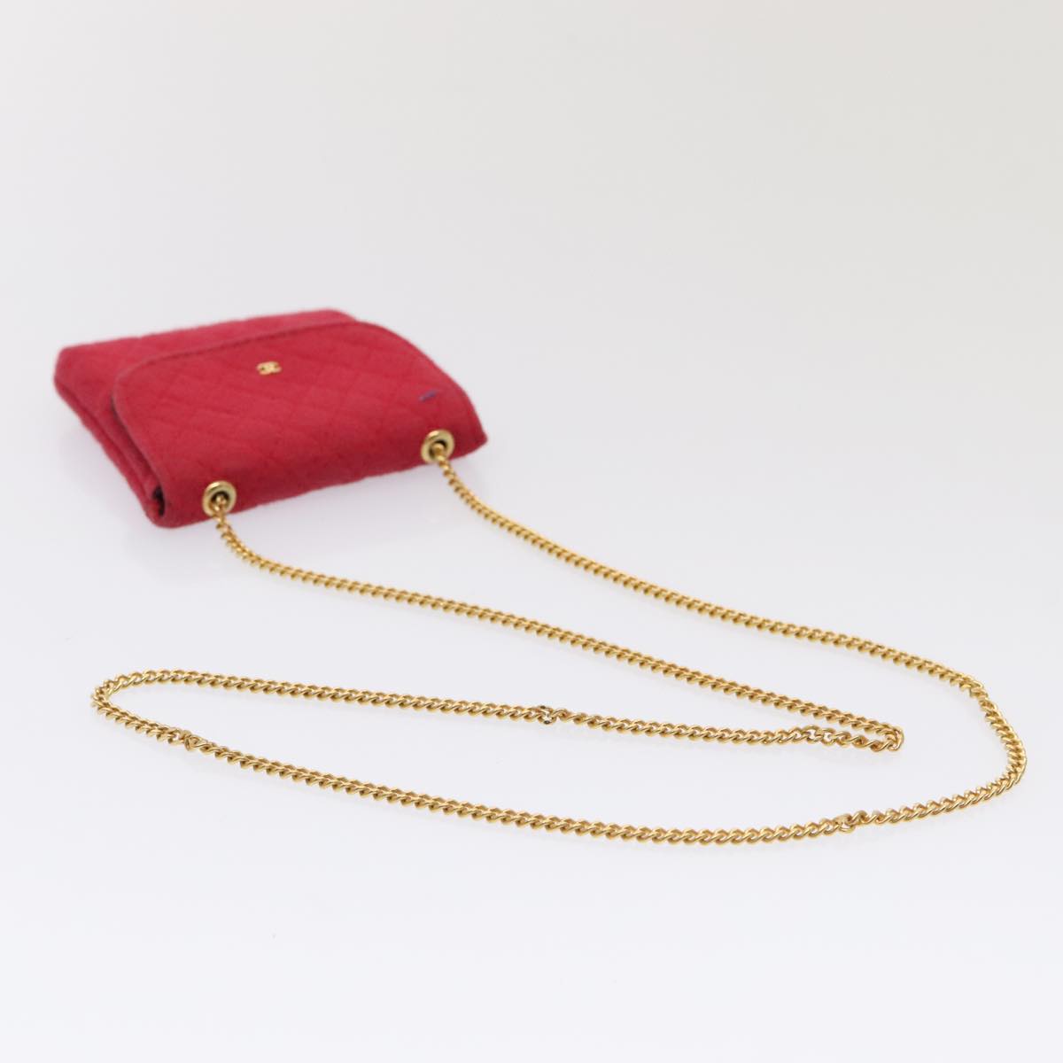 Chanel Matelassé, Red, Cotton, clutch