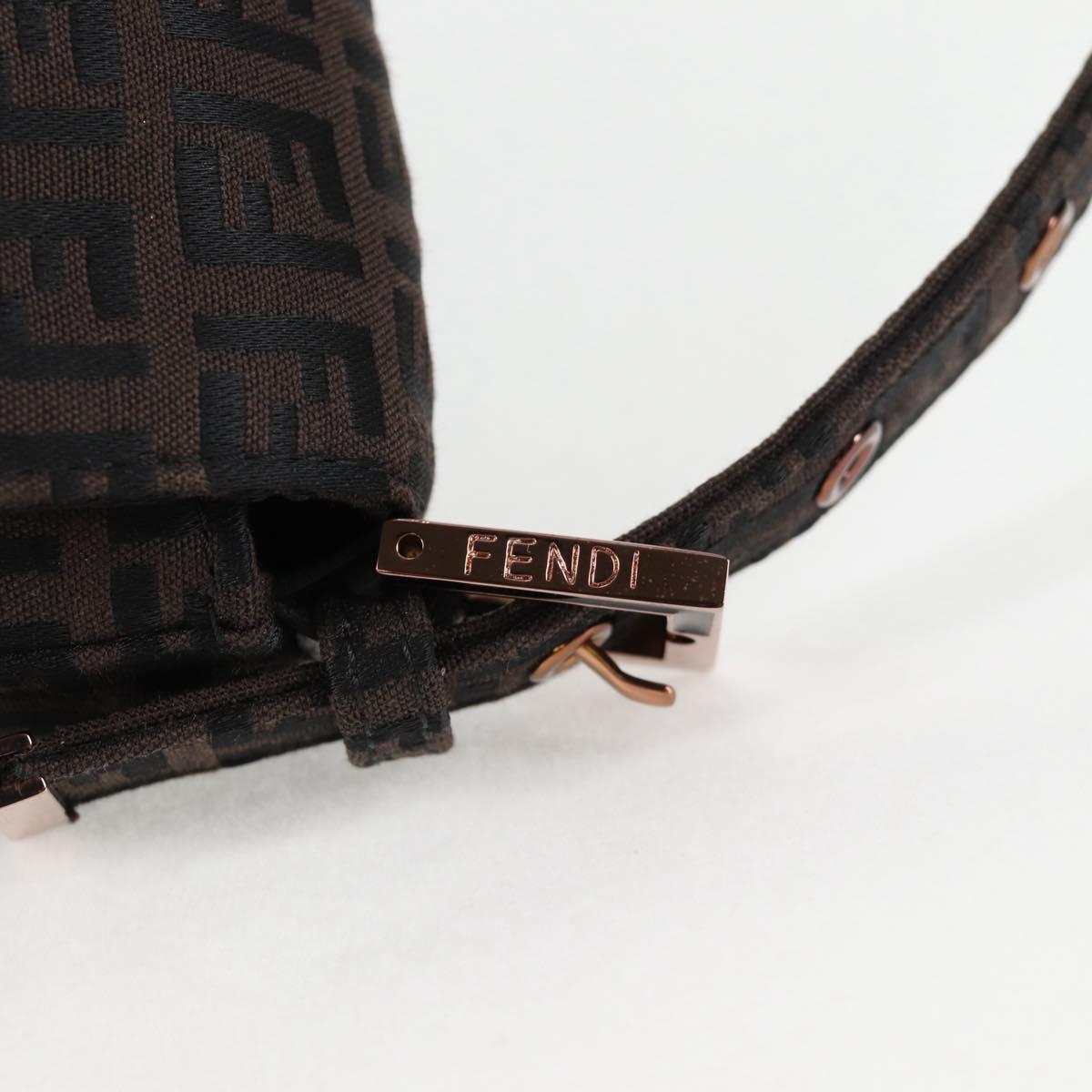 Fendi Baguette, Brown, Canvas, shoulder