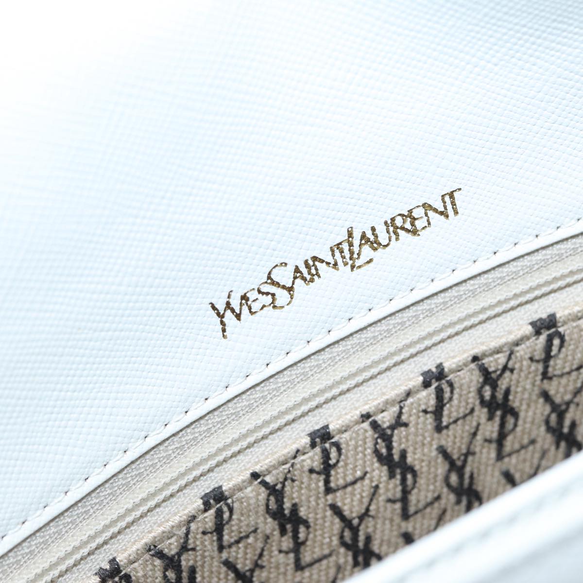 Yves Saint Laurent Mombasa, White, Leather, shoulder