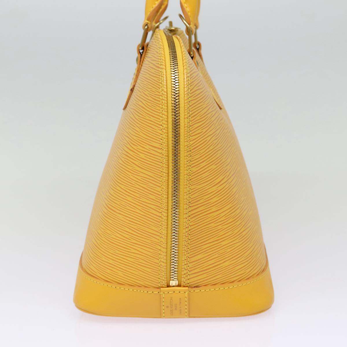 Louis Vuitton Alma, Yellow, Leather, handbag