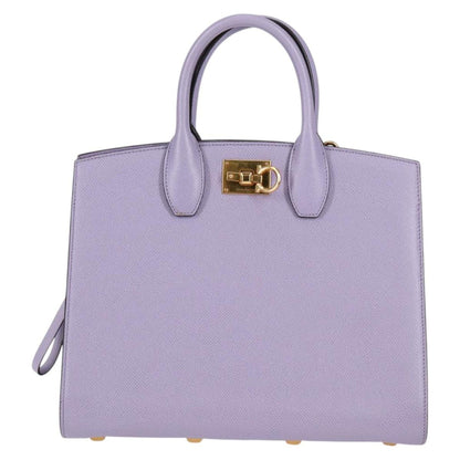 Salvatore Ferragamo Gancini, Purple, Leather, handbag