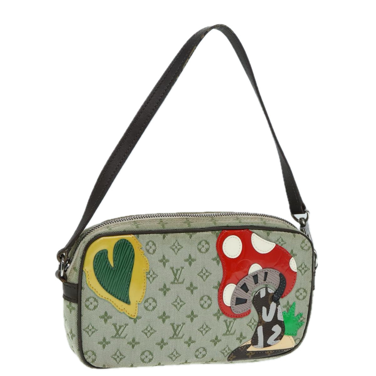 Louis Vuitton Conte De Fées, Green, Canvas, clutch