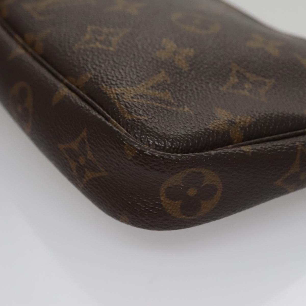 Louis Vuitton Pochette Accessoire, Brown, Canvas, clutch