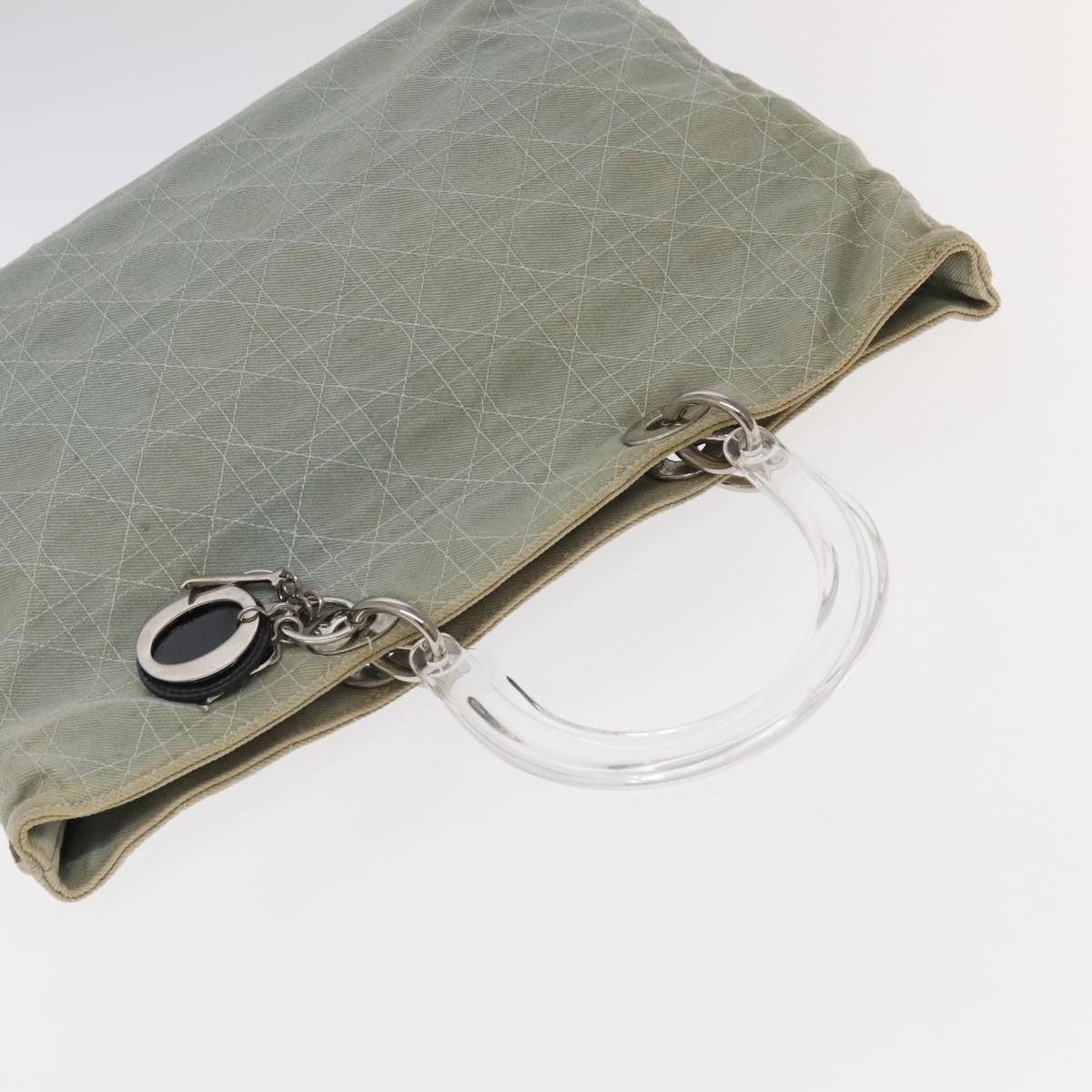 Dior Cannage Lady, Blue, Canvas, handbag