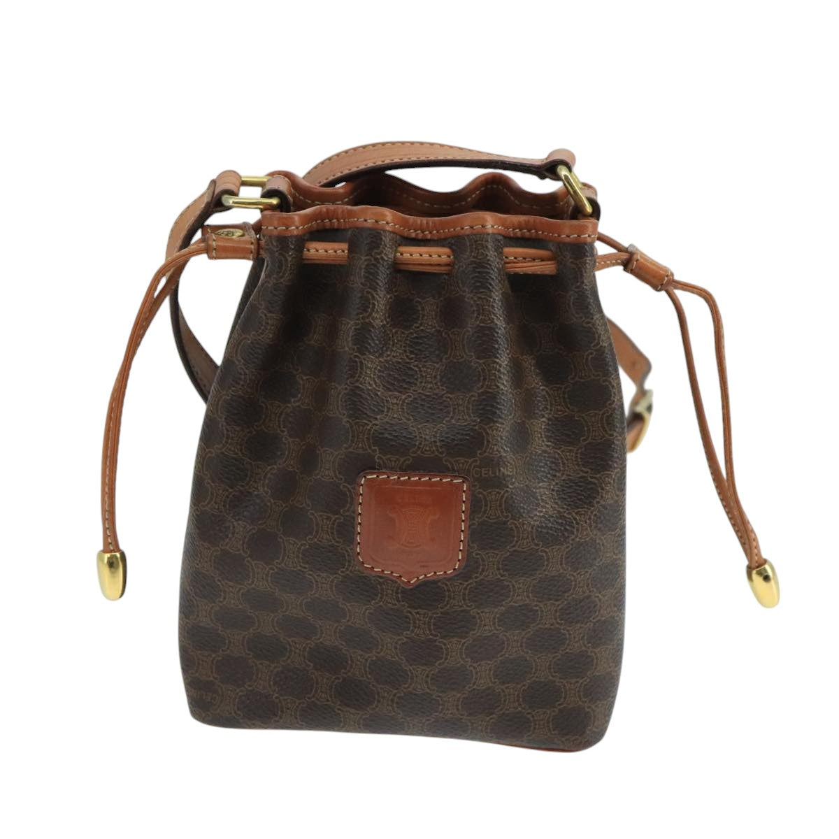 Céline Macadam, Brown, Canvas, shoulder