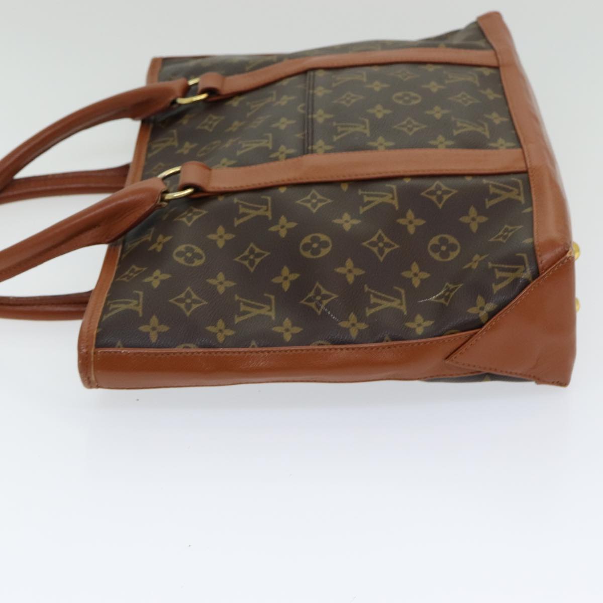 Louis Vuitton Weekend, Brown, Canvas, tote