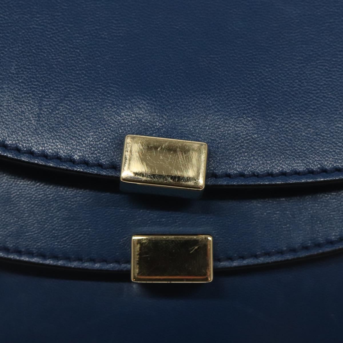 Chloe Georgia Shoulder Bag Leather, BLUE, LEATHER, Shoulder bag