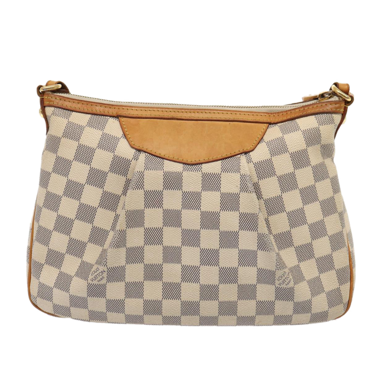 Louis Vuitton Siracusa, White, Canvas, shoulder