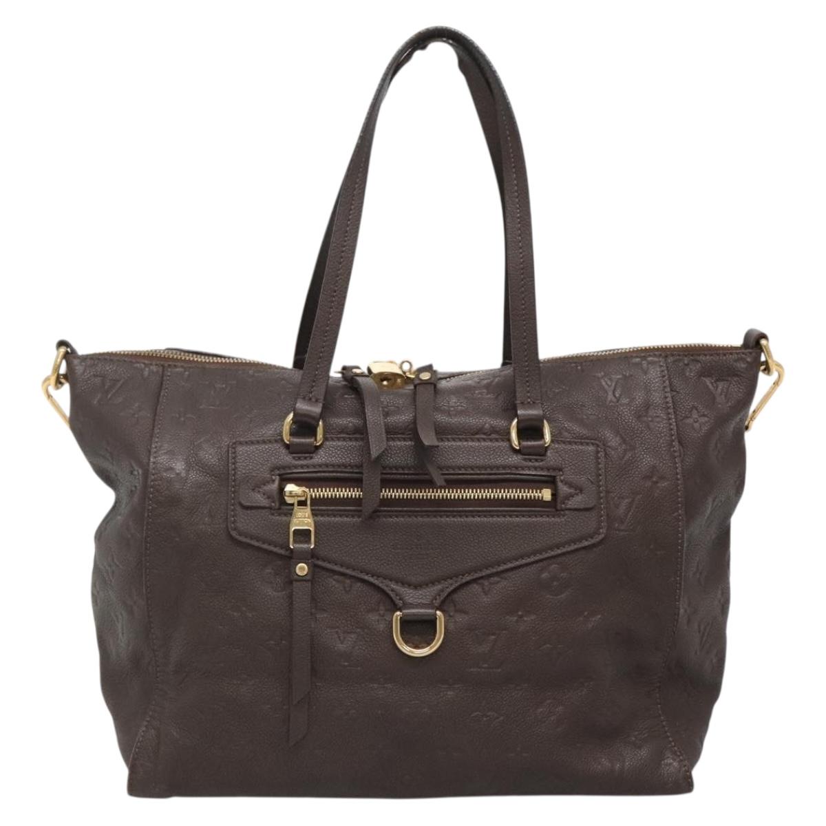 Louis Vuitton Lumineuse, Brown, Leather, tote