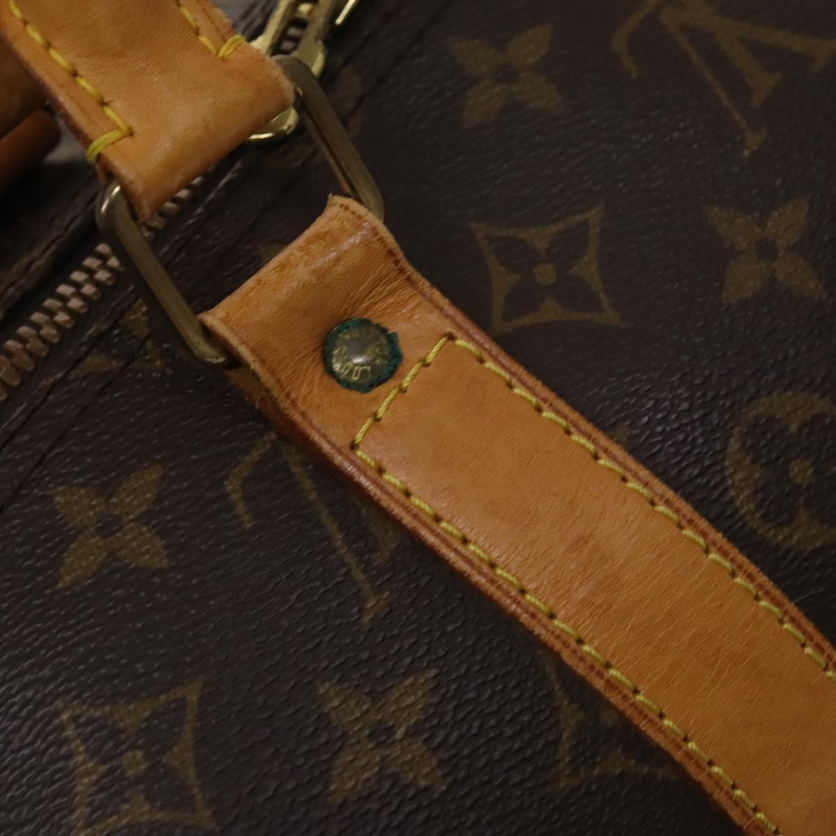 Louis Vuitton Keepall Bandouliere 55, Brown, Canvas, travel