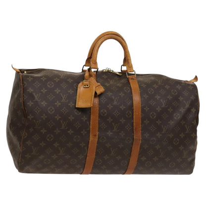 Louis Vuitton Keepall 55, Brown, Canvas, travel