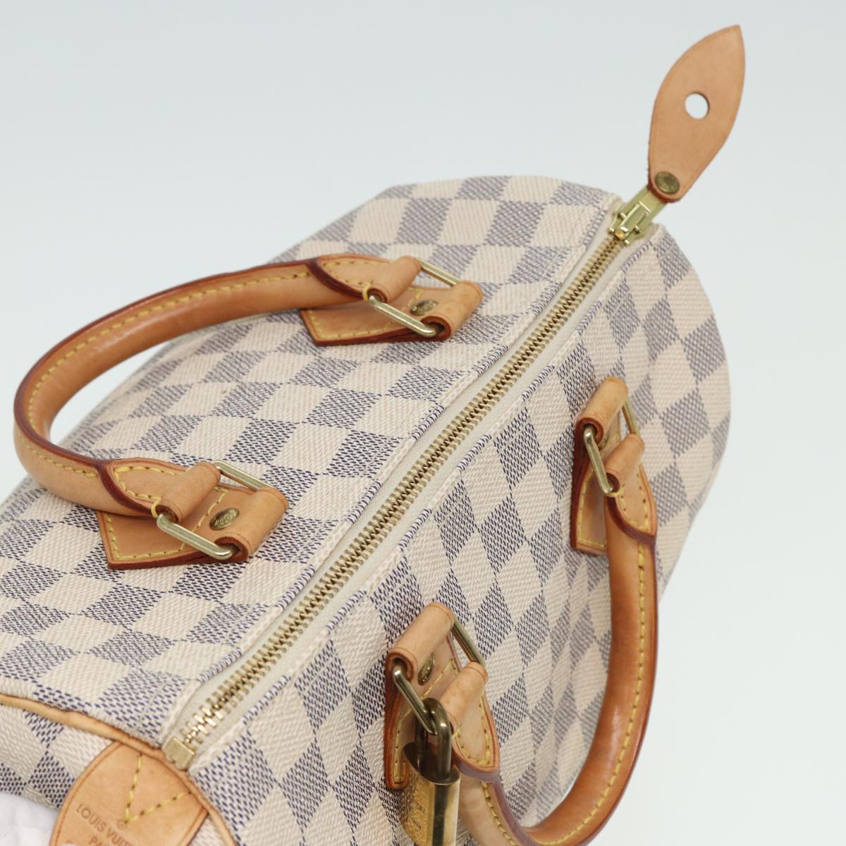 Louis Vuitton Speedy 25, Grey, Canvas, handbag