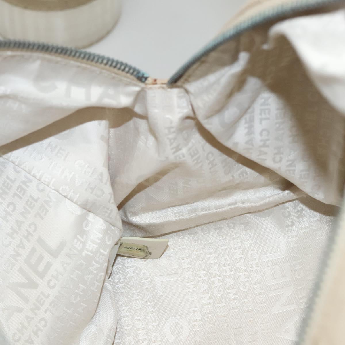 Chanel Bowling Bag, Beige, Canvas, handbag