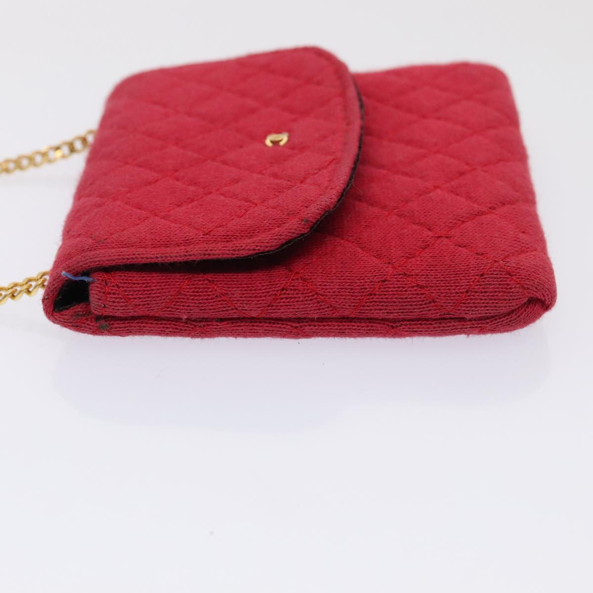 Chanel Matelassé, Red, Cotton, clutch