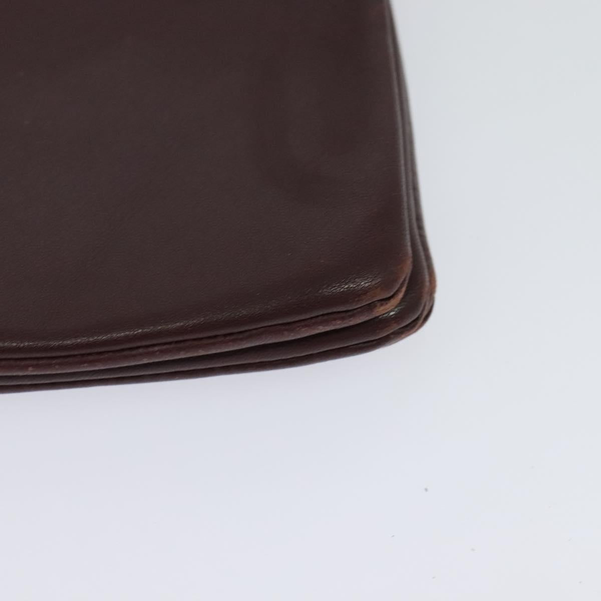 Celine Trio Crossbody Bag Leather, BURGUNDY, LEATHER, Crossbody bag