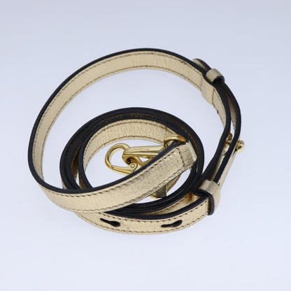 Salvatore Ferragamo Gancini, Gold, Leather, handbag