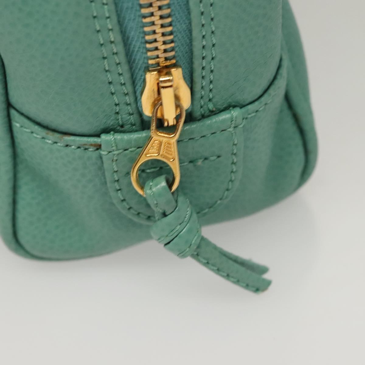 Chanel Coco Mark, Green, Leather, clutch