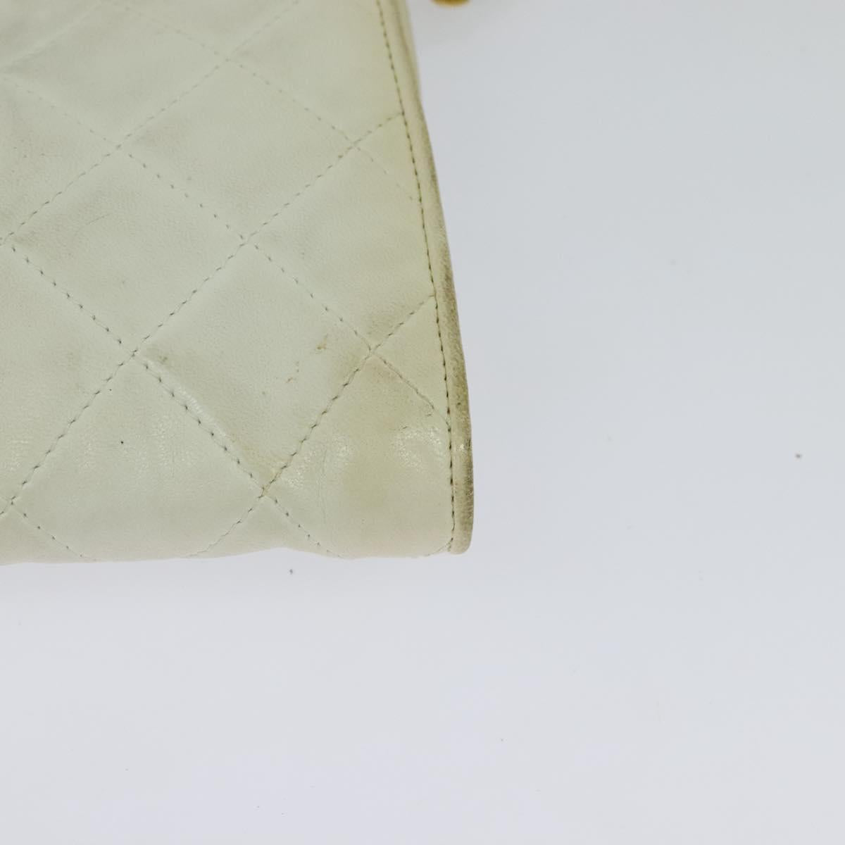 Chanel, White, Leather, shoulder