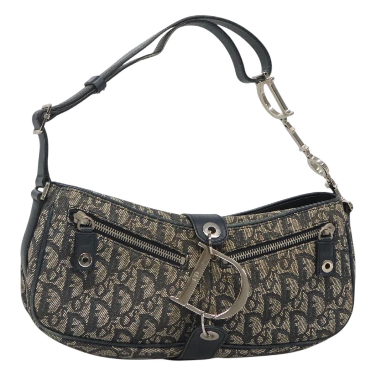 Dior Saddle, Navy, Canvas, shoulder