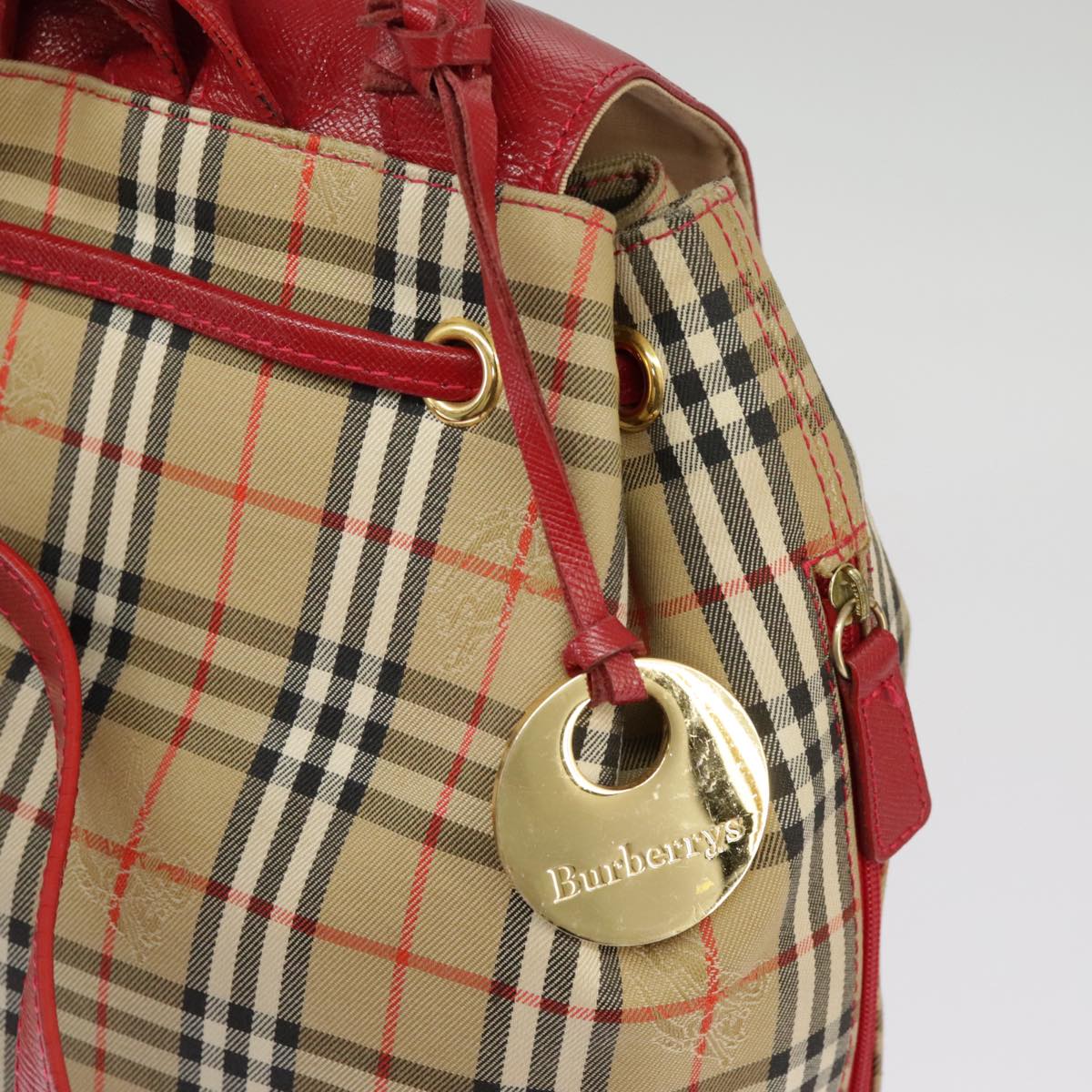 Burberry Nova Check, Beige, Canvas, backpack