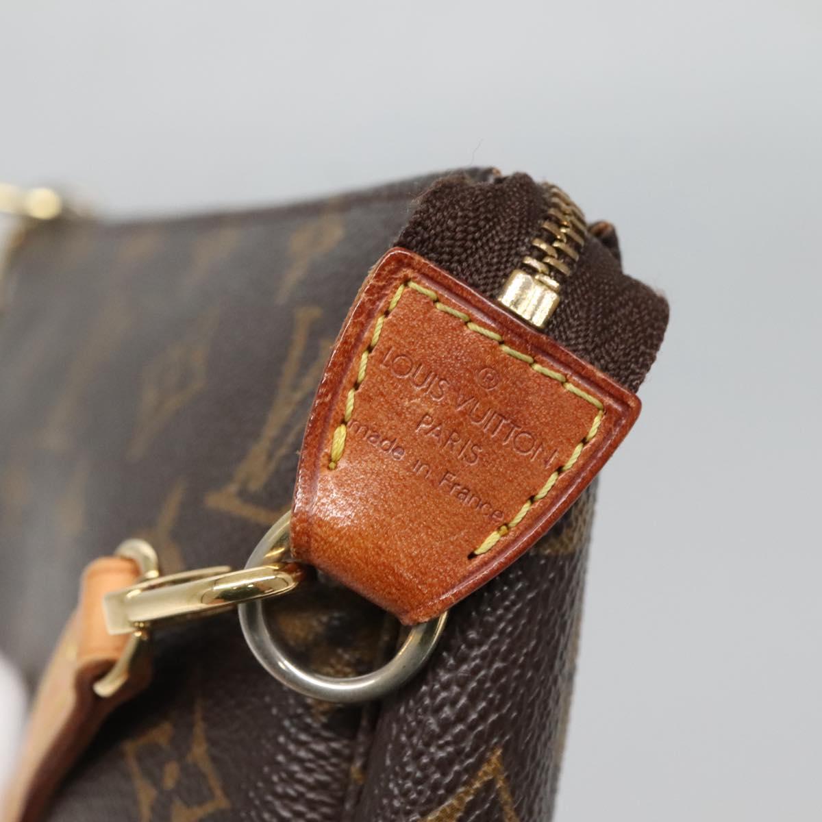 Louis Vuitton Pochette Accessoire, Brown, Canvas, clutch