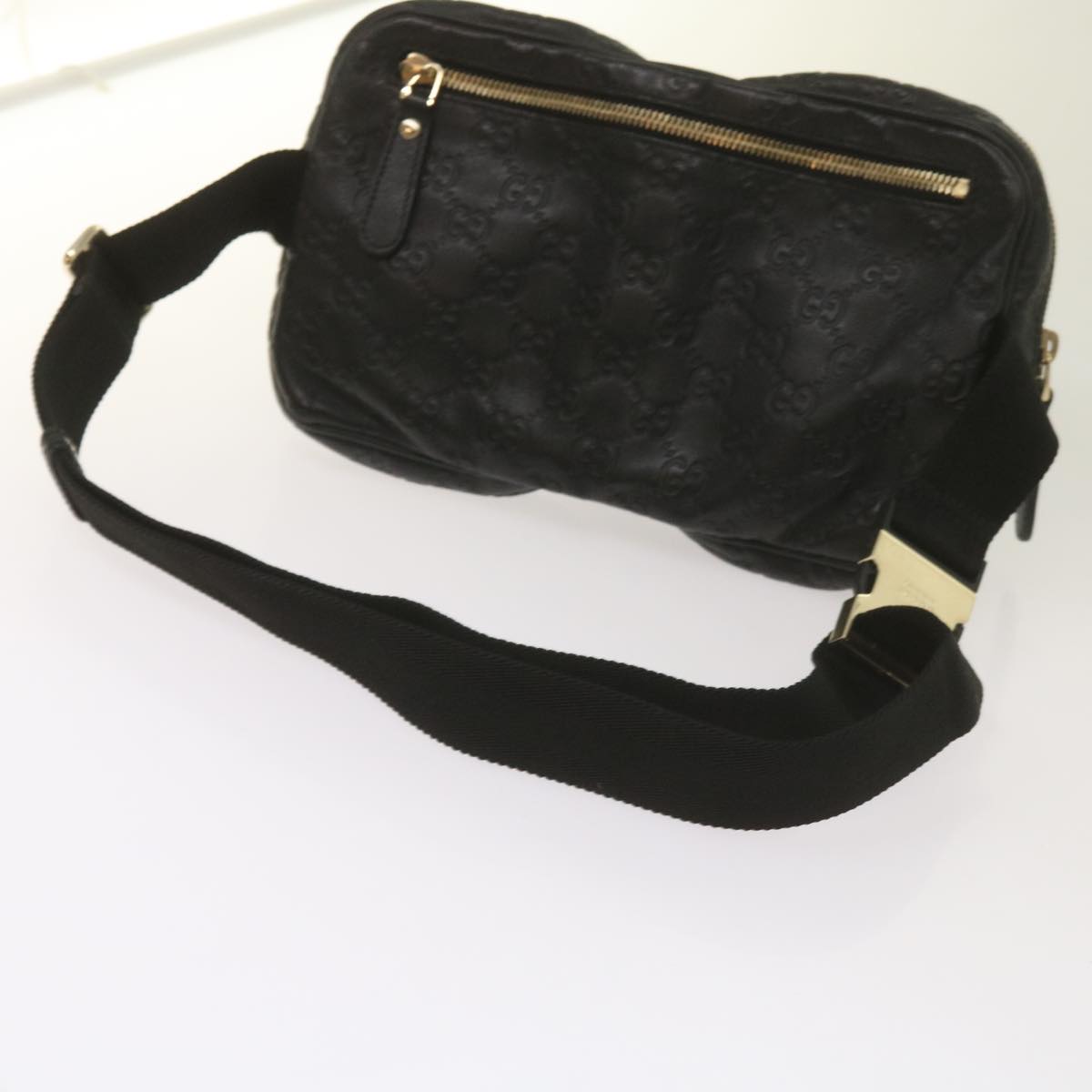 Gucci GG Signature, Black, Leather, shoulder