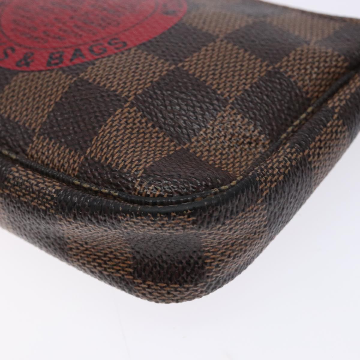 Louis Vuitton Mini Pochette Accessoires, Brown, Canvas, handbag