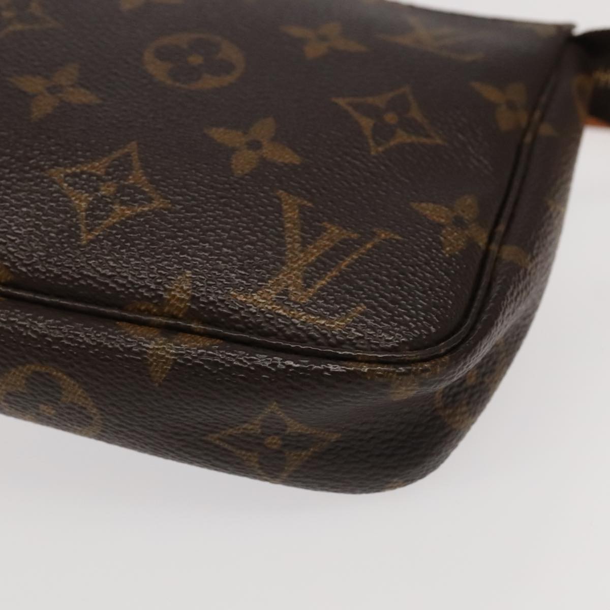 Louis Vuitton Pochette Accessoire, Brown, Canvas, clutch