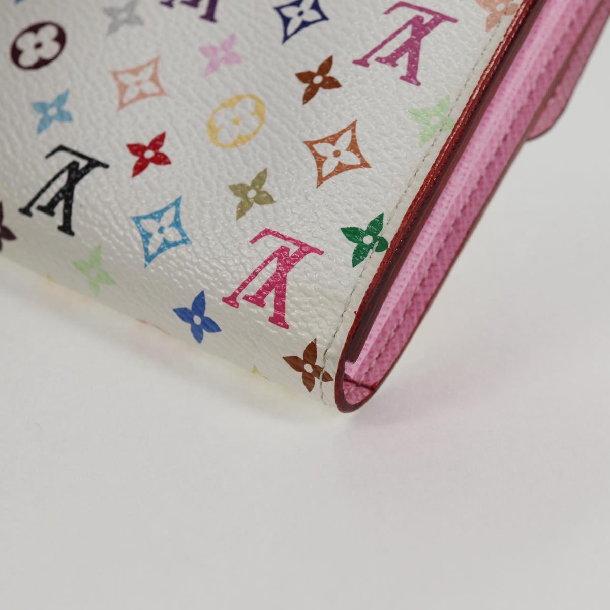 Louis Vuitton Sarah, White, Canvas, wallet