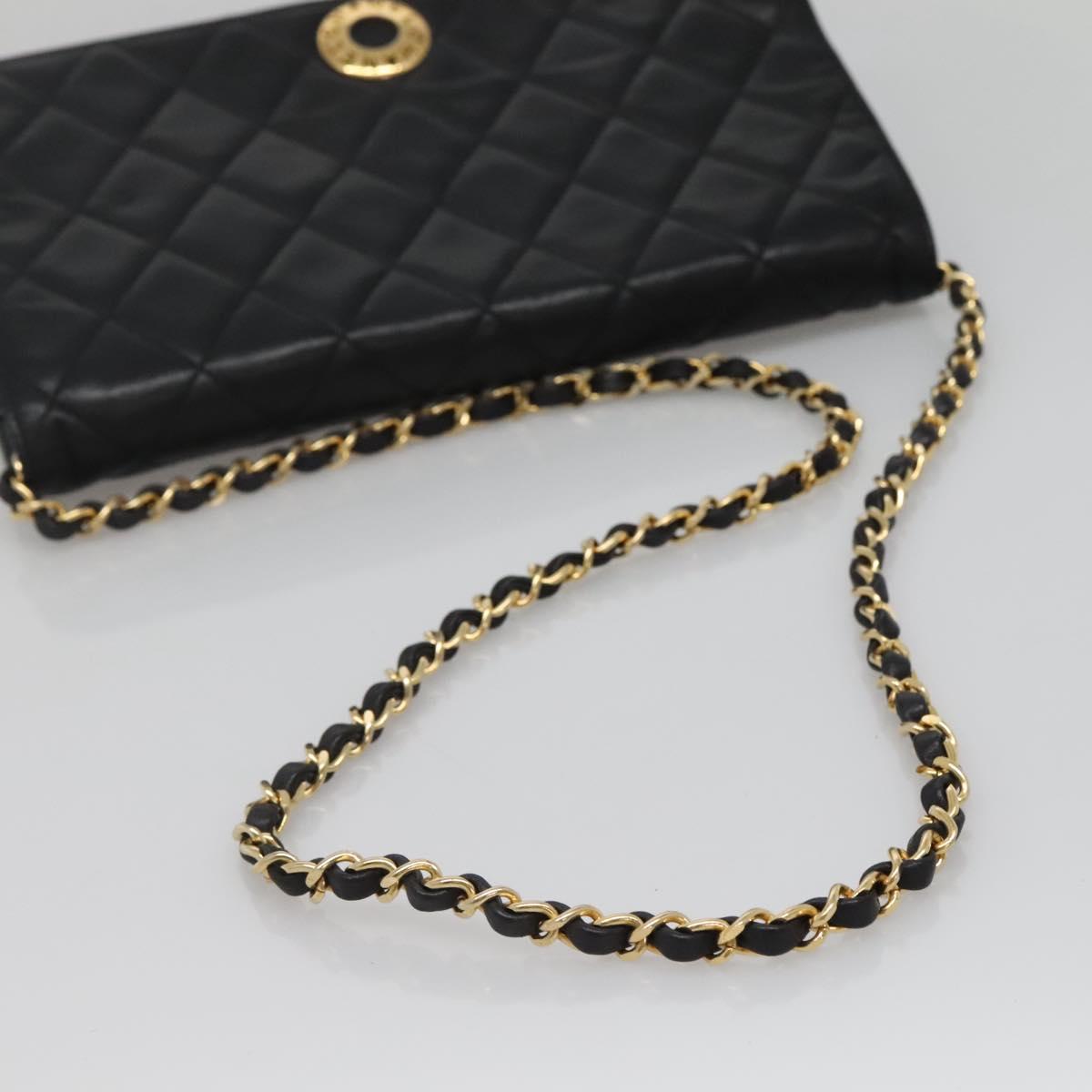 Chanel Matelassé, Black, Leather, shoulder