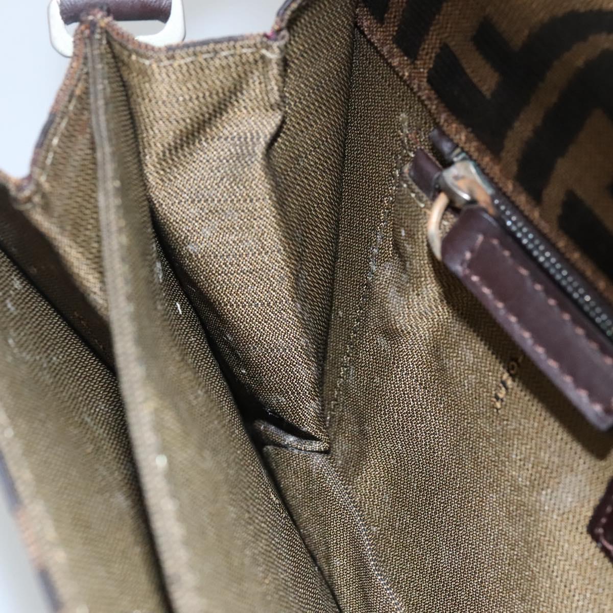 Fendi, Brown, Canvas, shoulder