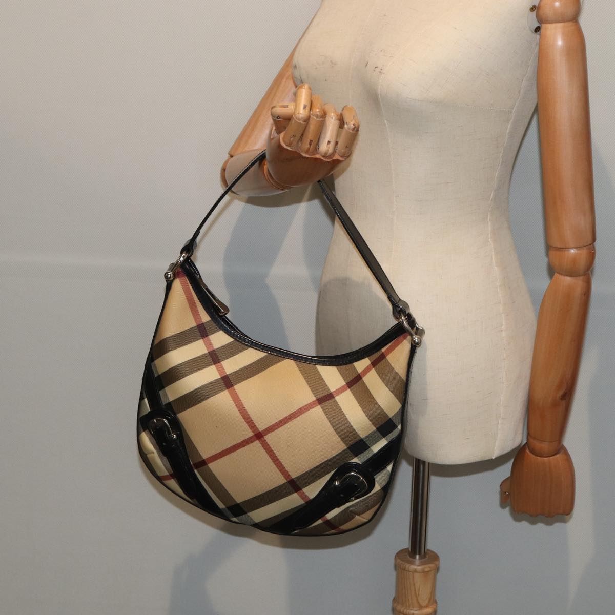 Burberry Nova Check, Beige, Canvas, shoulder