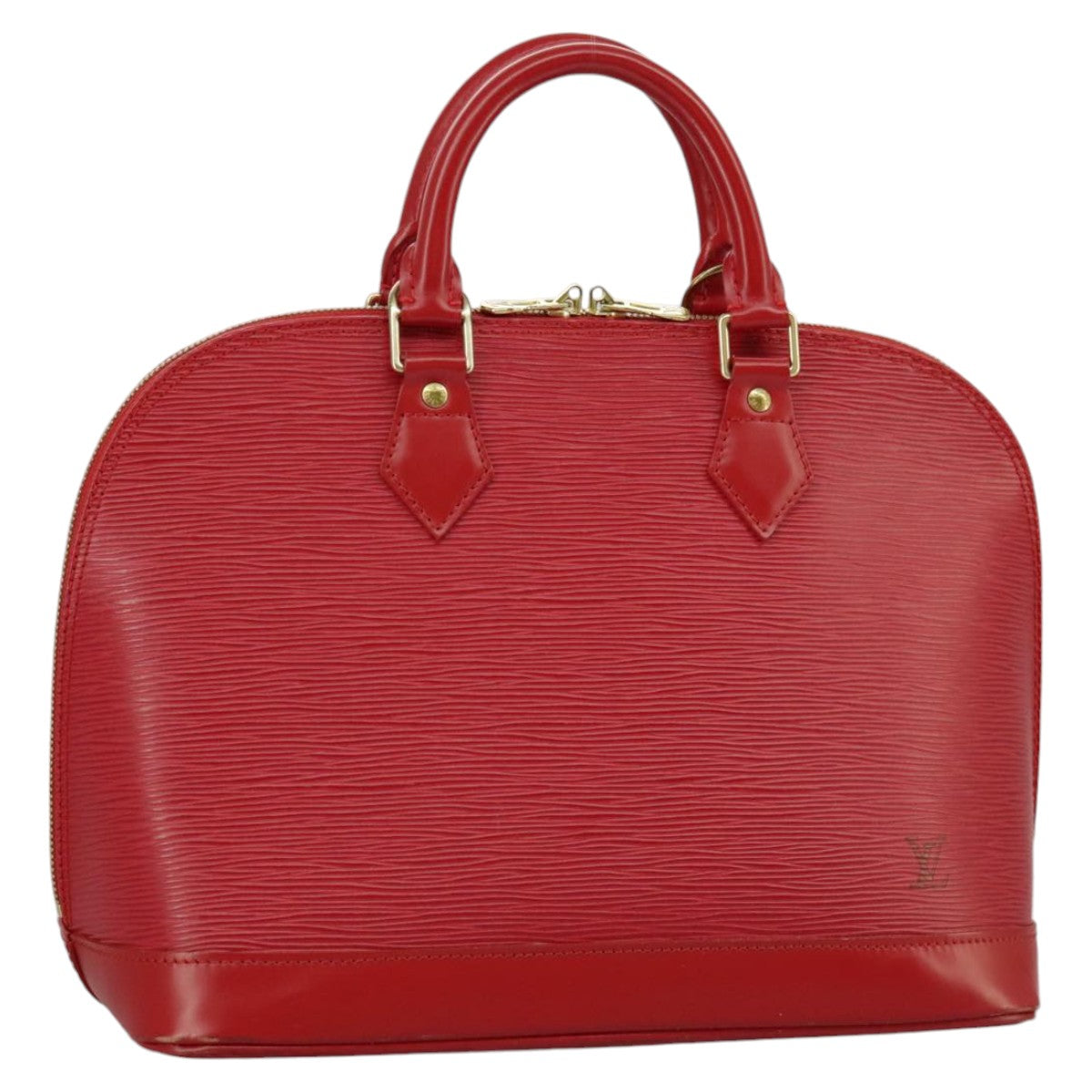 Louis Vuitton Alma, Red, Leather, handbag