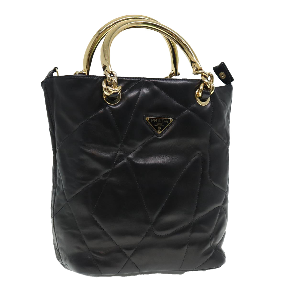 Prada, Black, Leather, handbag