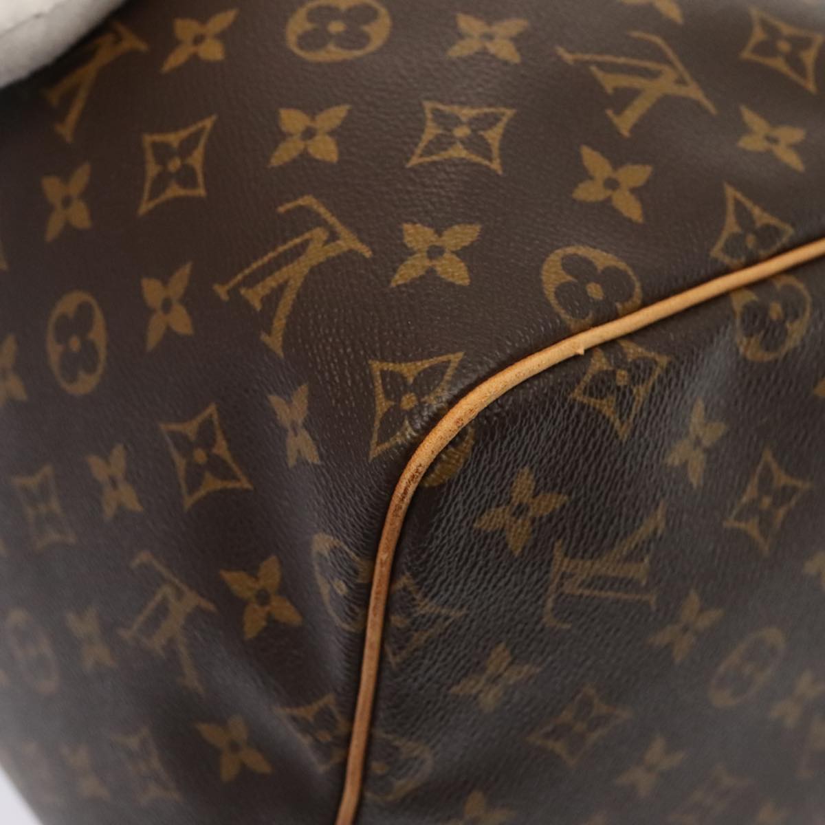 Louis Vuitton Keepall 55, Brown, Canvas, travel