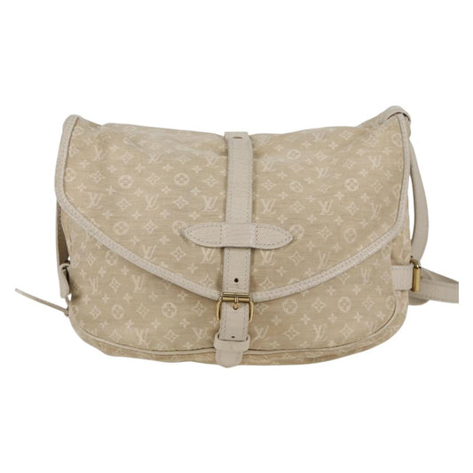 Louis Vuitton Saumur, Beige, Canvas, shoulder