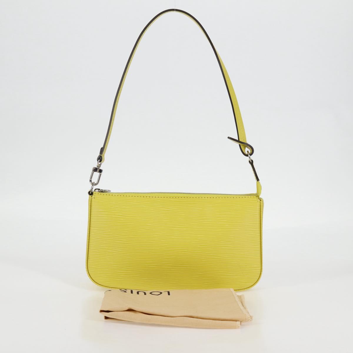 Louis Vuitton Pochette Accessoire, Yellow, Leather, clutch