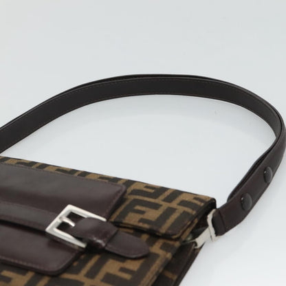 Fendi, Brown, Canvas, shoulder