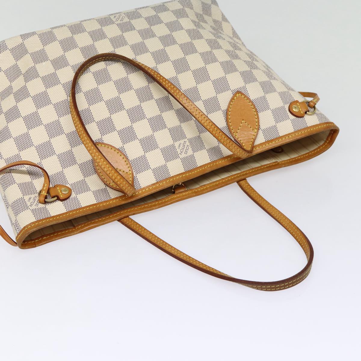 Louis Vuitton Neverfull PM, Beige, Canvas, tote