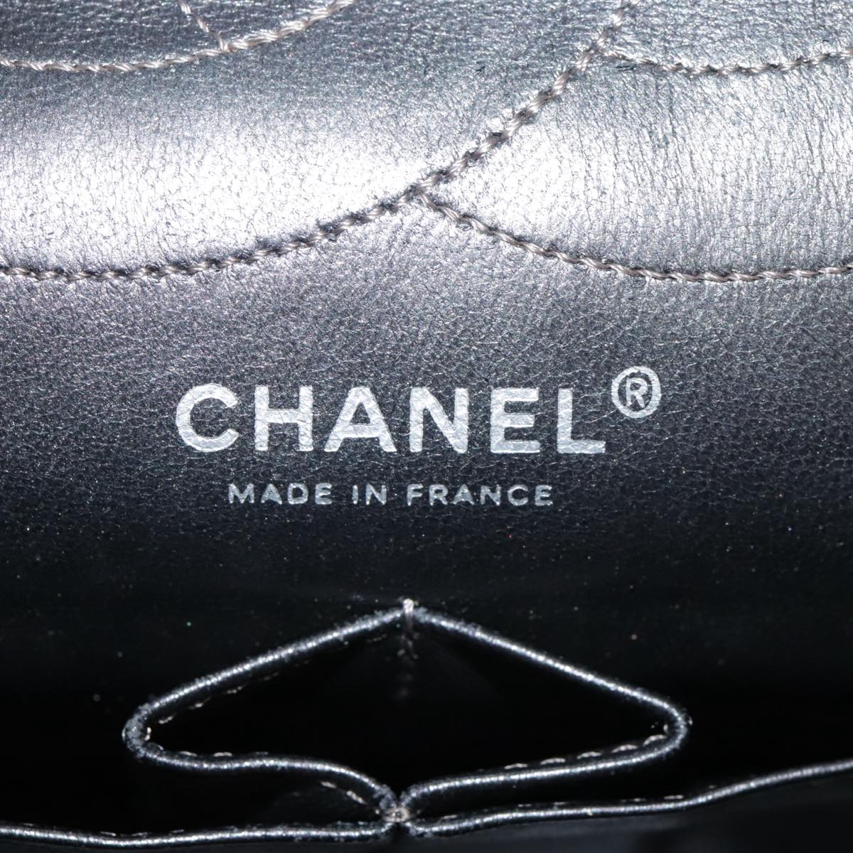 "Chanel 2,55", Silver, Leather, shoulder